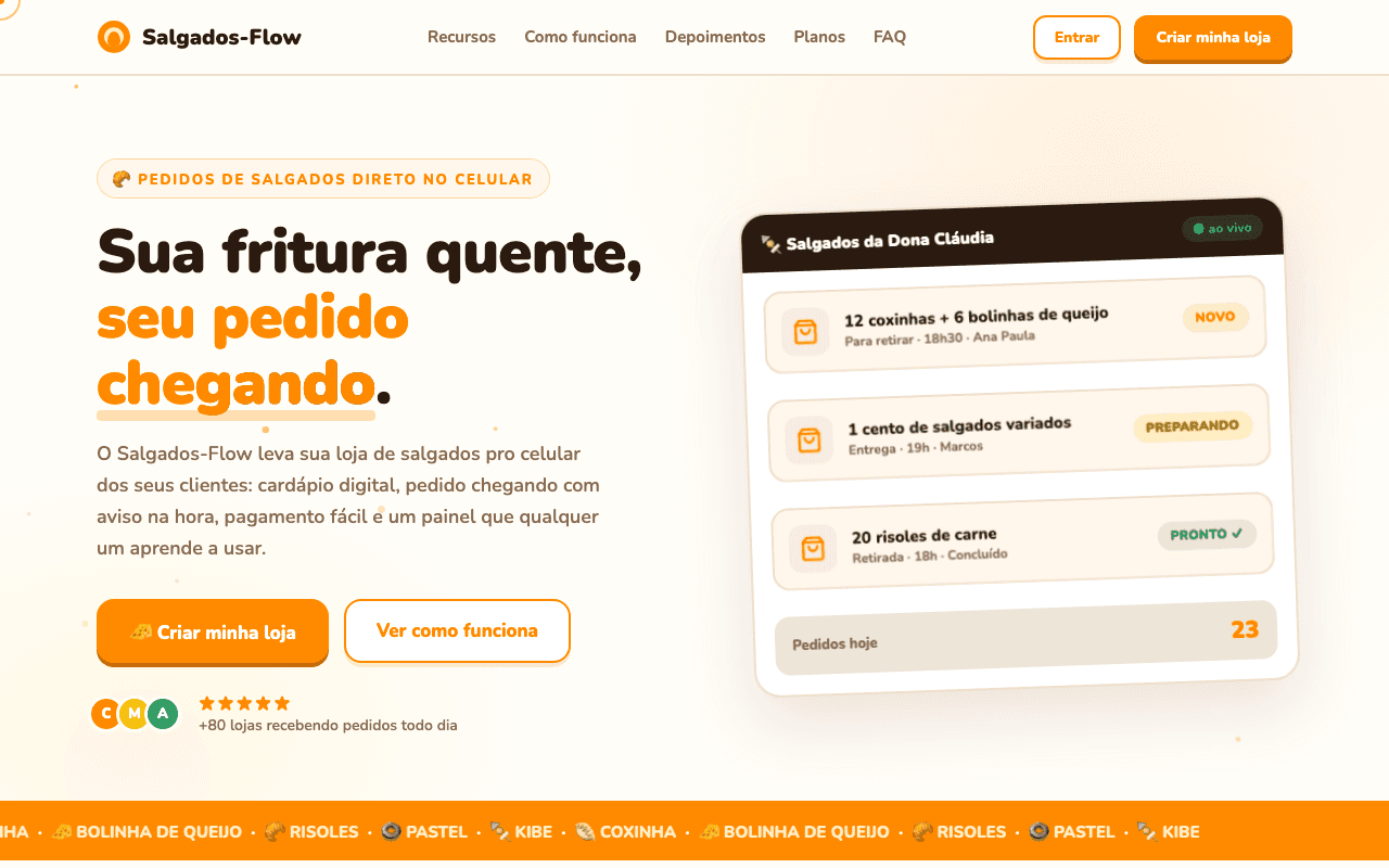 Prévia do projeto Flow Pedidos